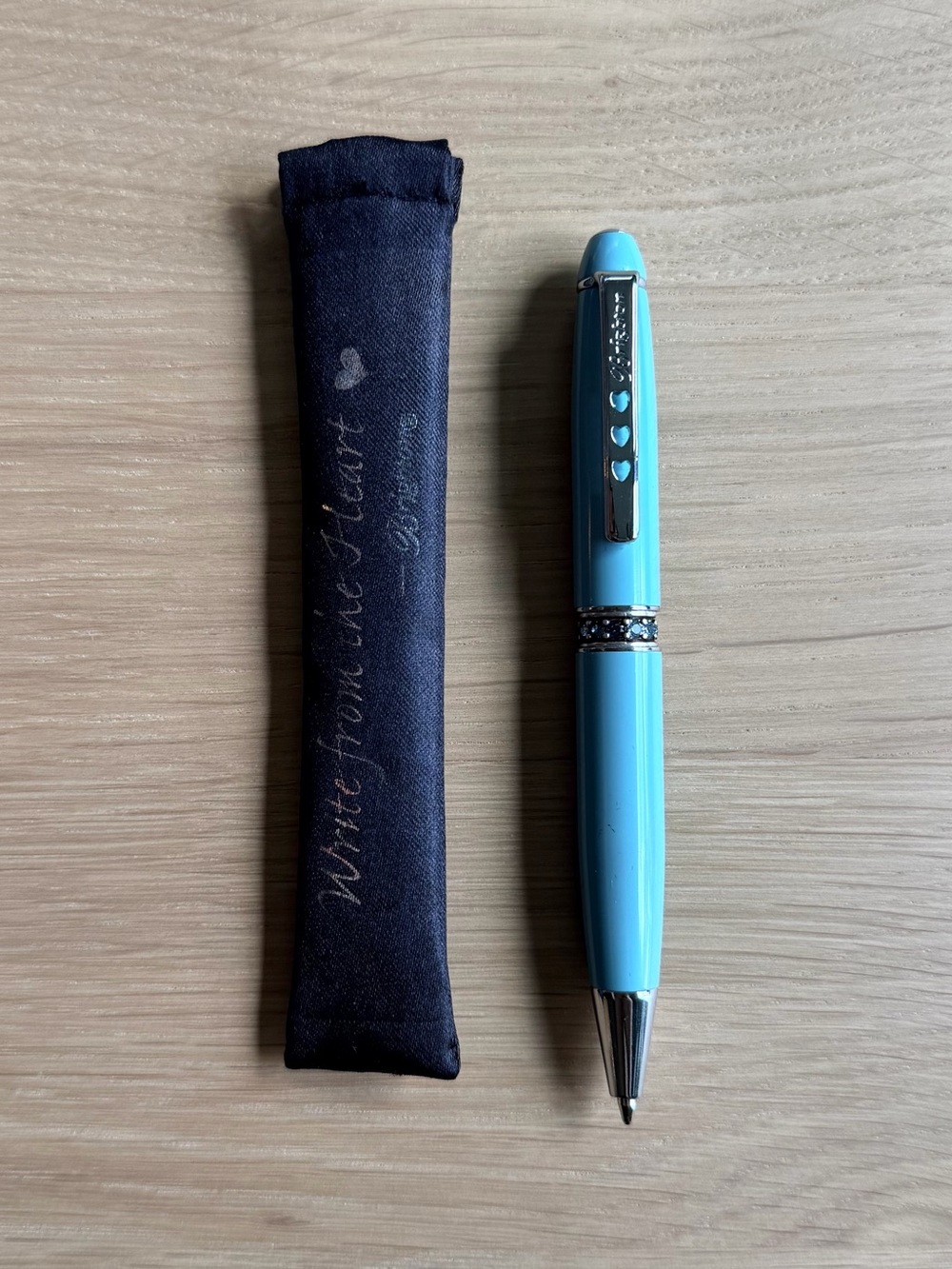 Brighton pen vintage.  Ballpoint Pen with Austrian crystals.